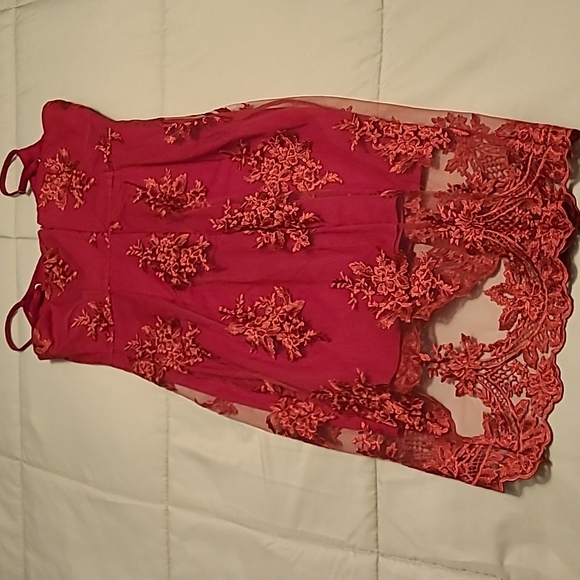 Guess Size 4 Red Lace Dress - Picture 6 of 10